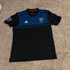 Adidas Black and Blue Team Jersey